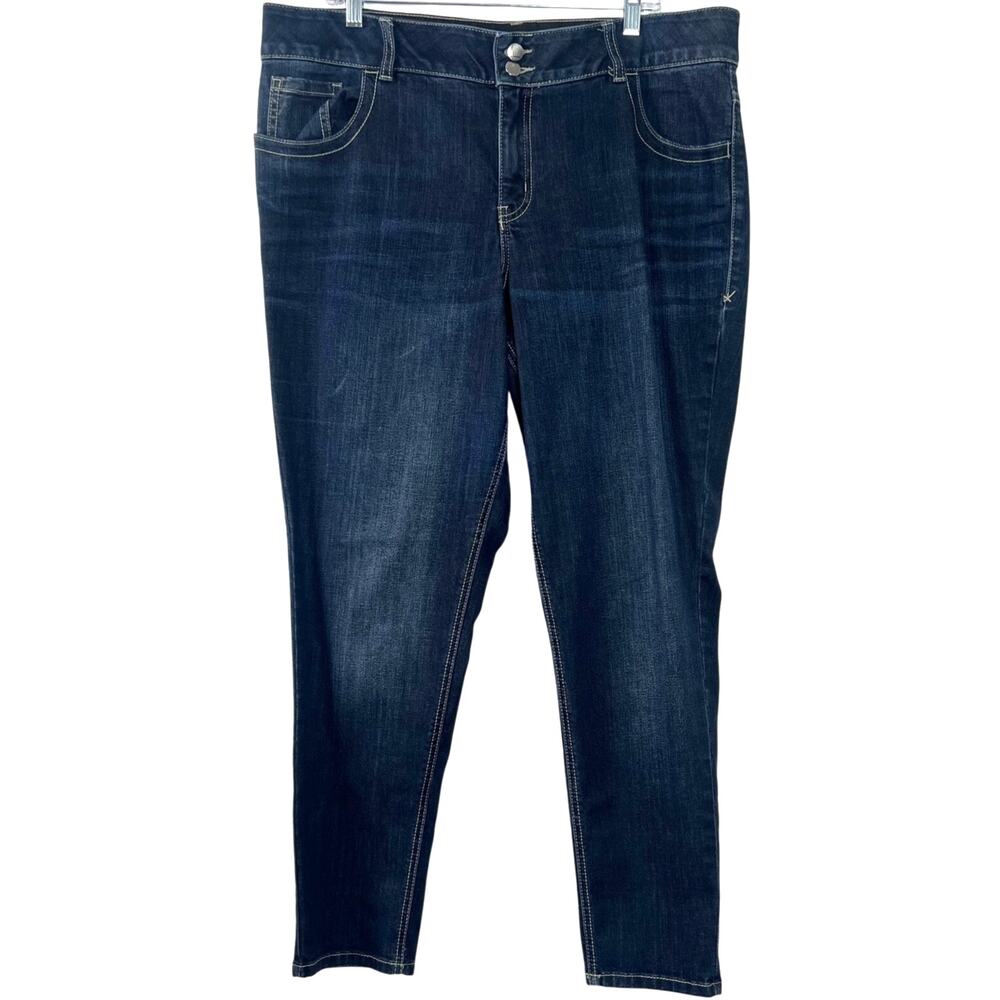 Lane Bryant Women's Dark Denim Skinny Jeans Straight Leg Casual Plus Size 18R